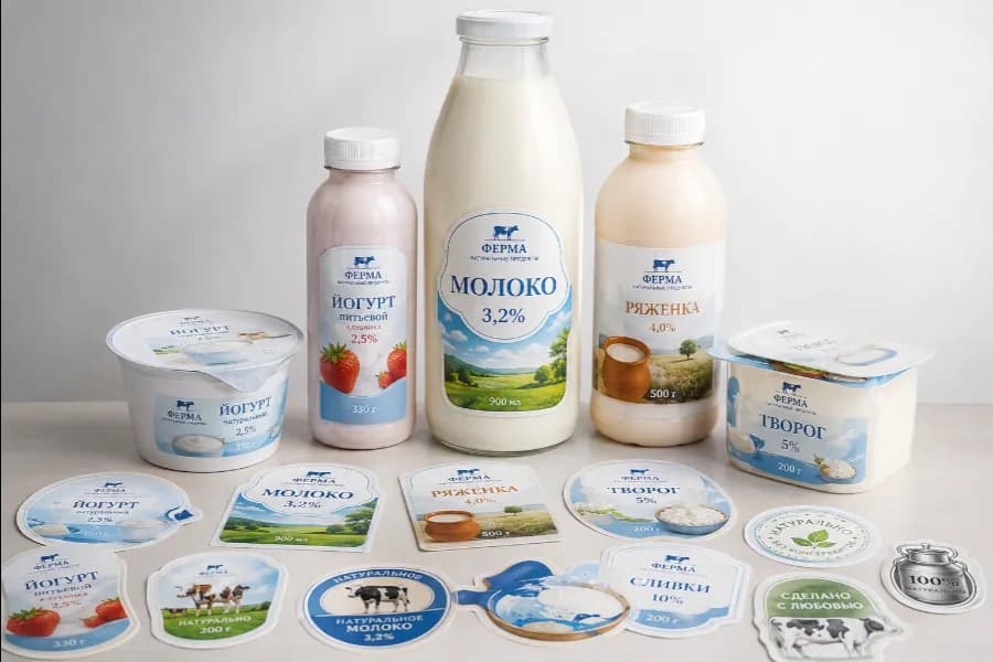Этикетки для линейки продуктов