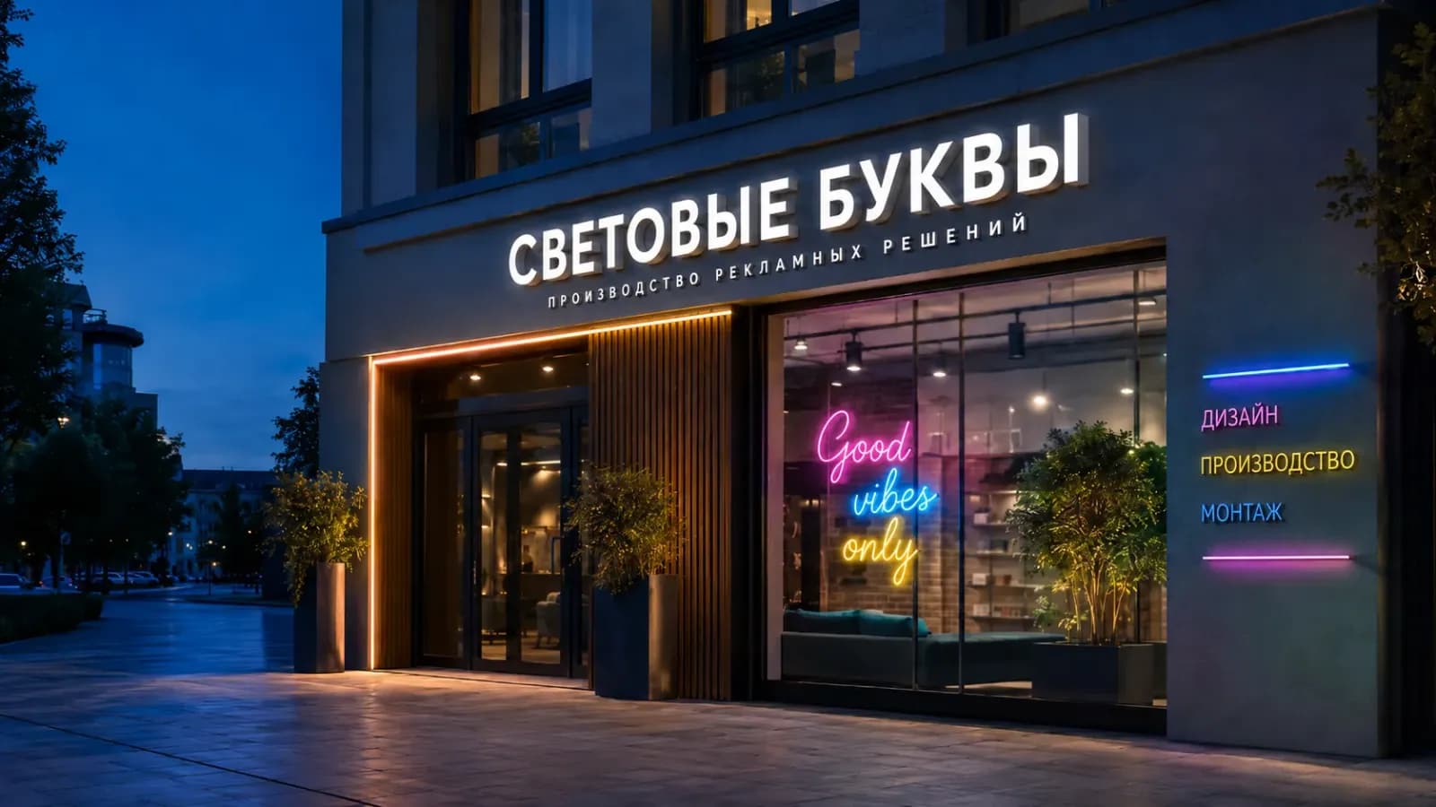 Световые буквы и вывески в Казани